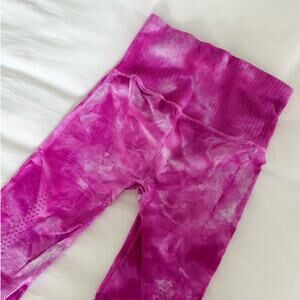Free People FP Movement Good Karma Pink Tie Dye 7/8 Leggings XS/S